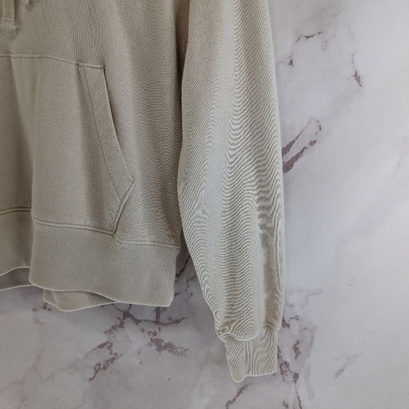 Everlane Hoodie Womens Sandstone Lightweight French Terry Pullover Sweatshirt - Picture 5 of 12